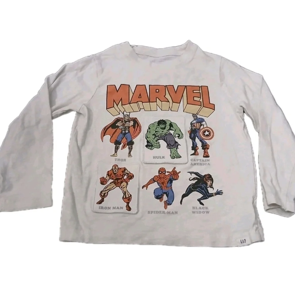 Marvel Super Heroes Baby Gap White Long Sleeved Top Size:4T